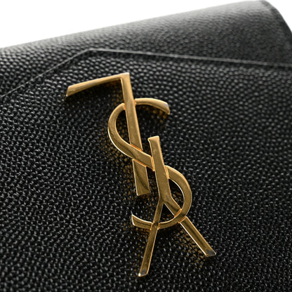 Saint Laurent Grain De Poudre Monogram Bi-Fold Wallet Black 10 of 13