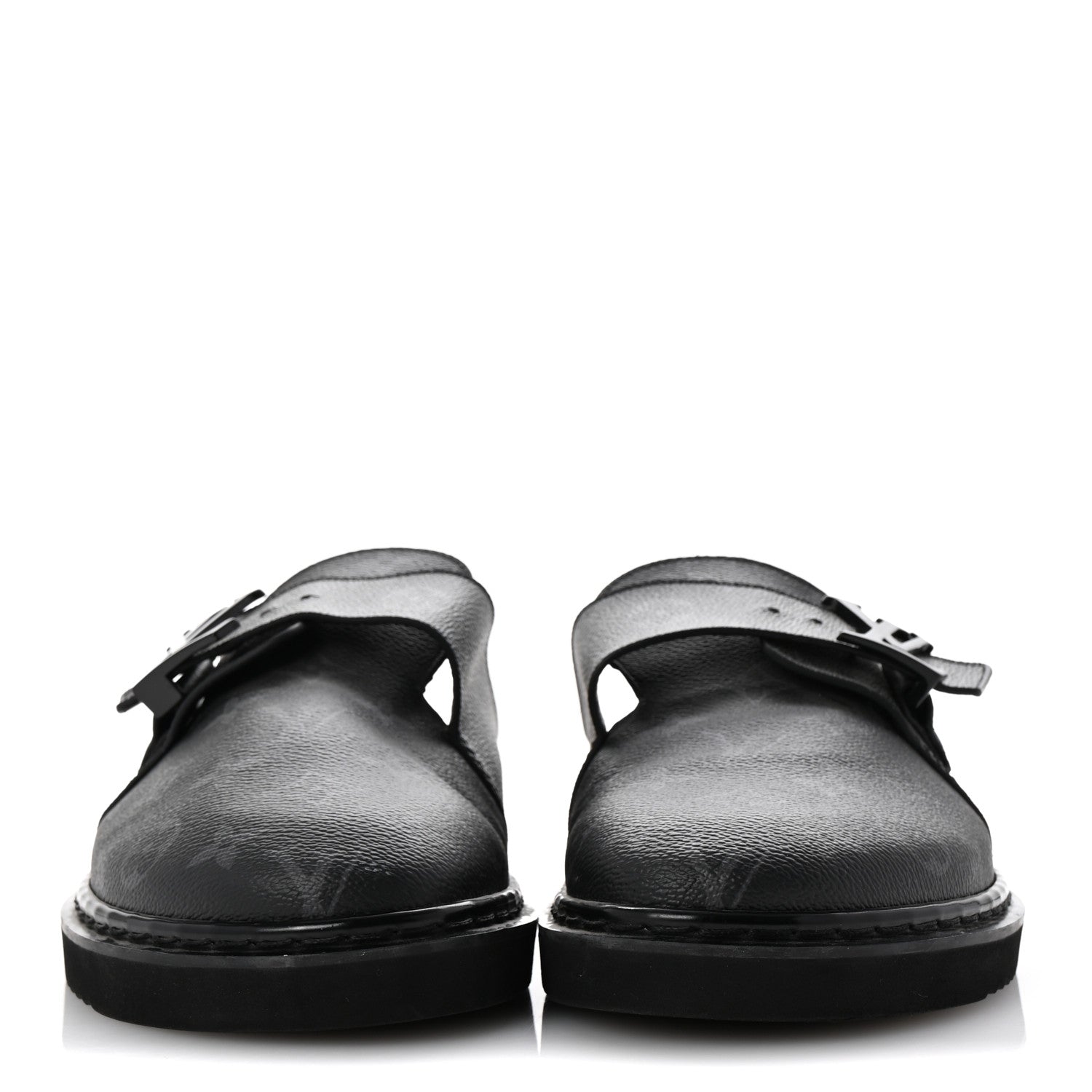 Louis Vuitton Monogram Eclipse LV Easy Mens Mule 8 Black 3 of 11