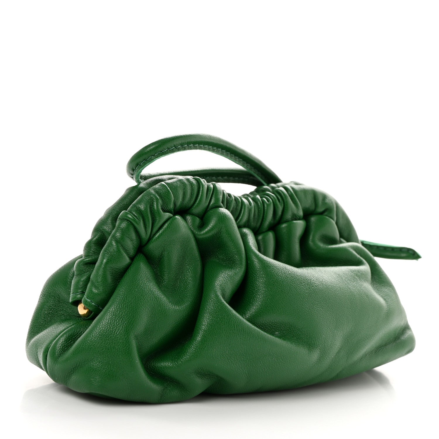 Mansur Gavriel Lambskin Mini Cloud Wristlet Leaf Green 1319878