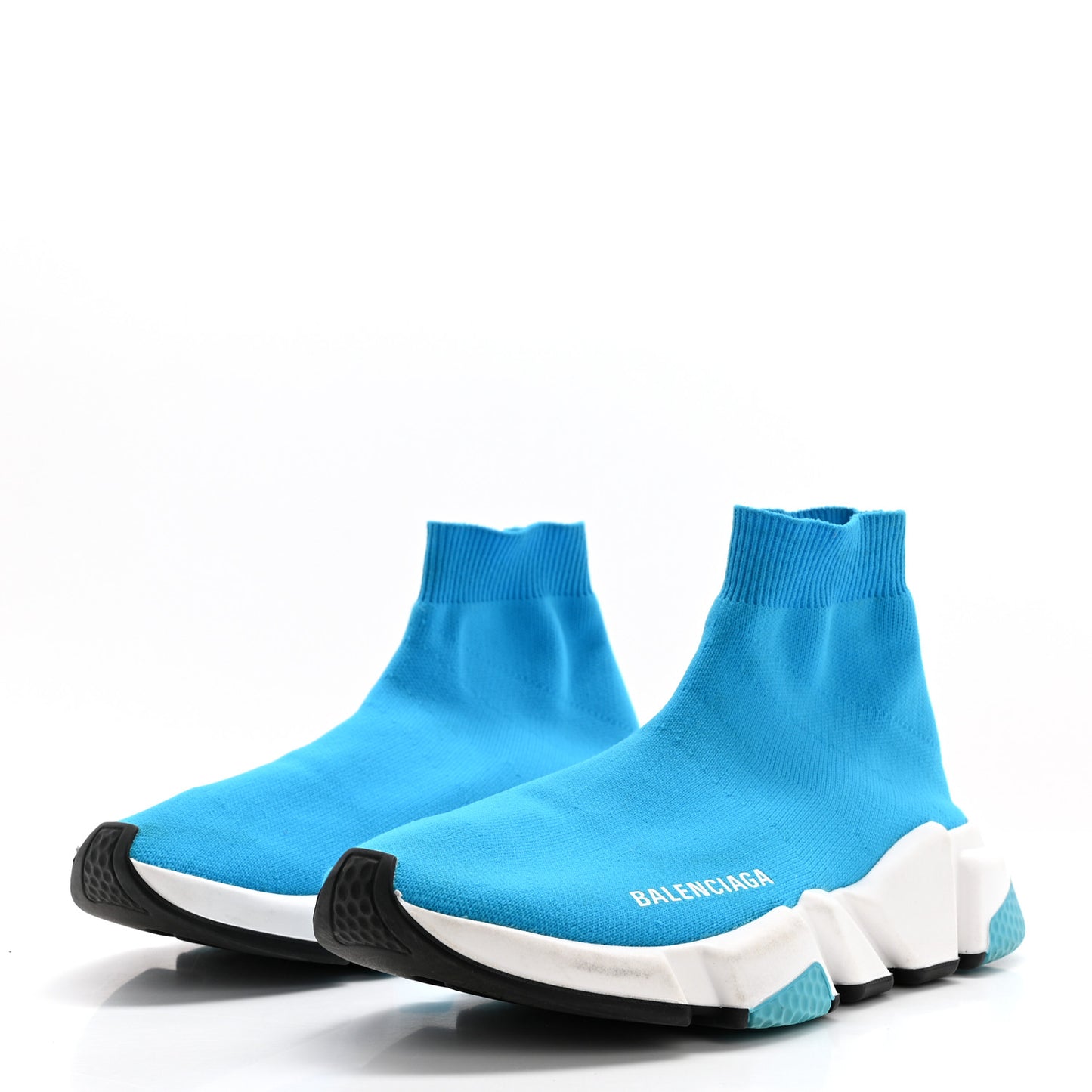 Neoprene Knit Womens Speed Sneakers 36 Turquoise Azur