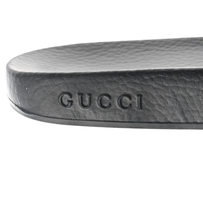 Gucci Rubber GG Monogram Perforated Womens Slide Sandals 37 Black 8 of 10