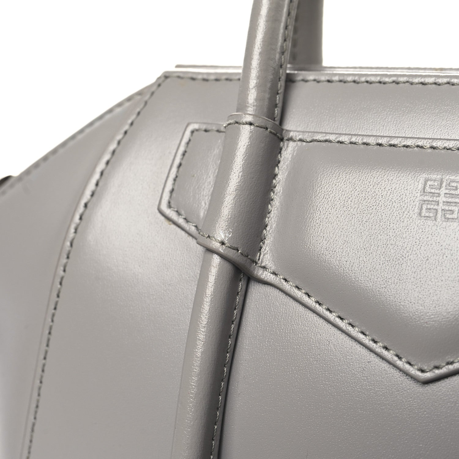 Givenchy Box Calfskin Mini Lock Antigona Shoulder Bag Cloud Grey 15 of 16