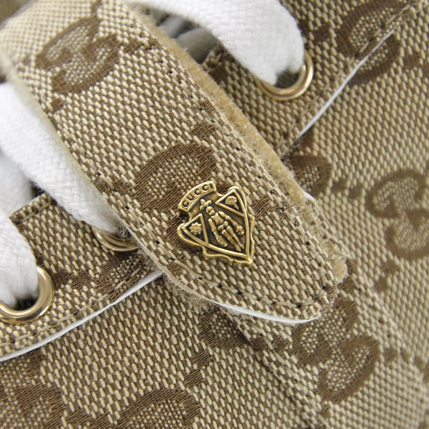 Gucci Monogram High Top Sneakers 34UK- size 4US 5 of 7