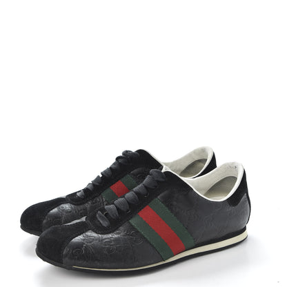 Gucci Guccissima Web Sneakers 6.5 Black 3 of 10