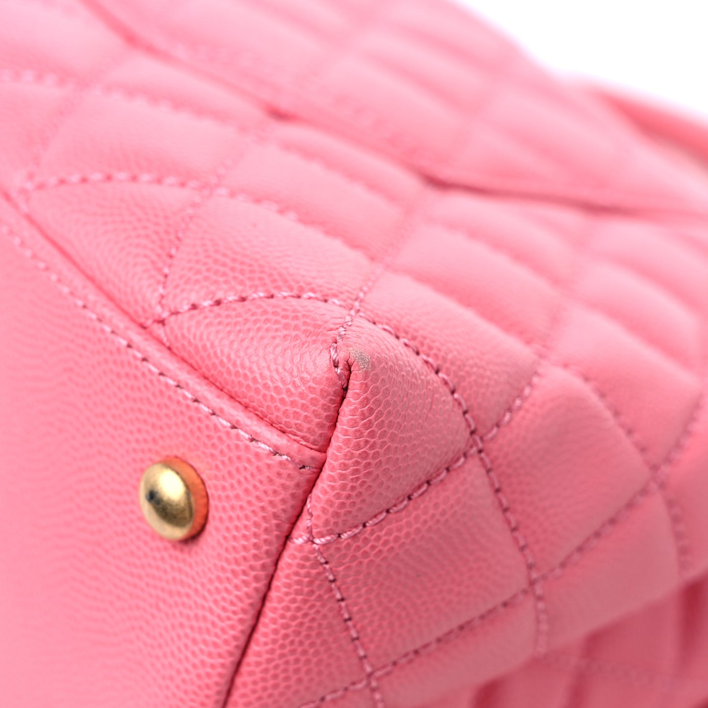 Caviar Quilted Small Coco Handle Flap Pink