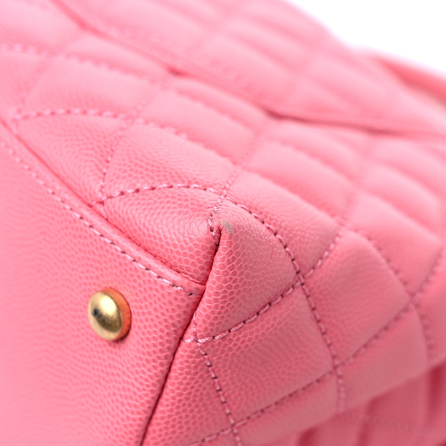 Chanel Caviar Quilted Small Coco Handle Flap Pink 10 of 11