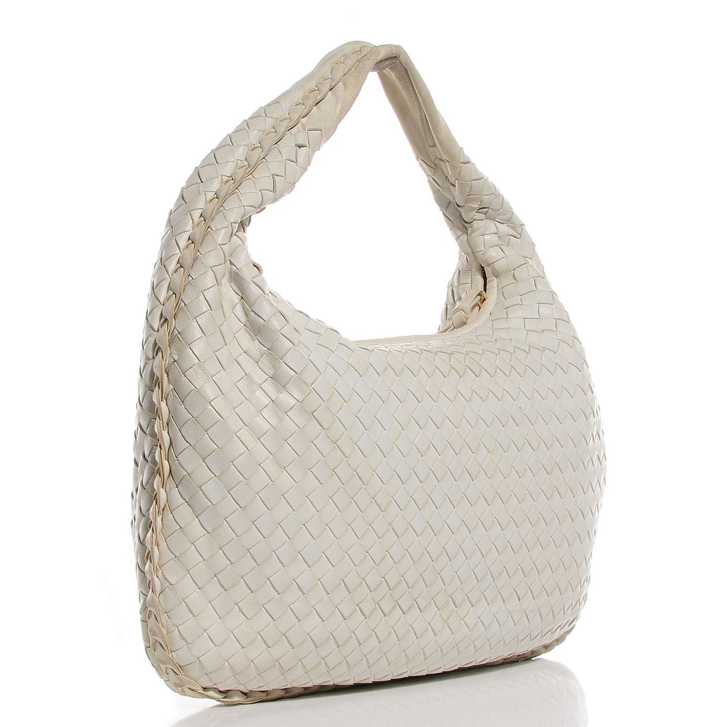 Nappa Intrecciato Medium Hobo White