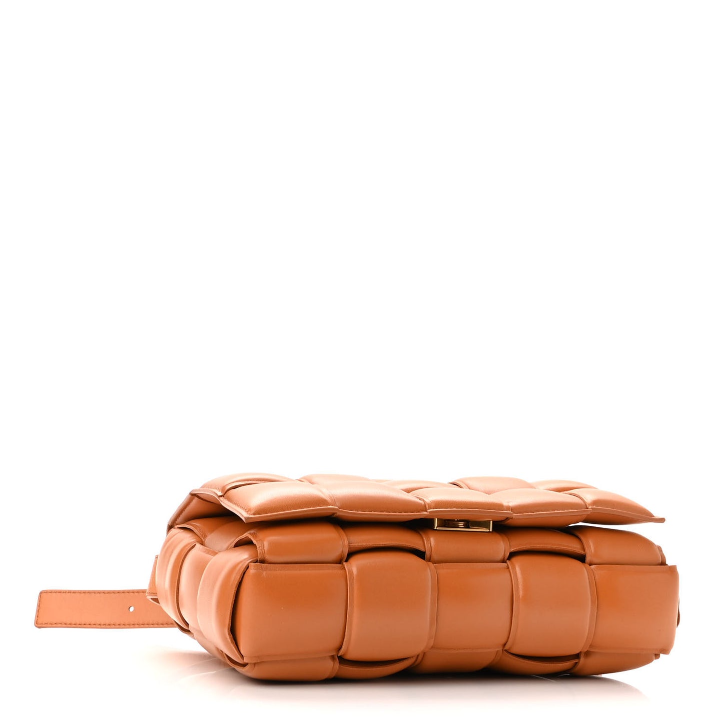 Nappa Maxi Intreccio Padded Cassette Crossbody Bag Clay