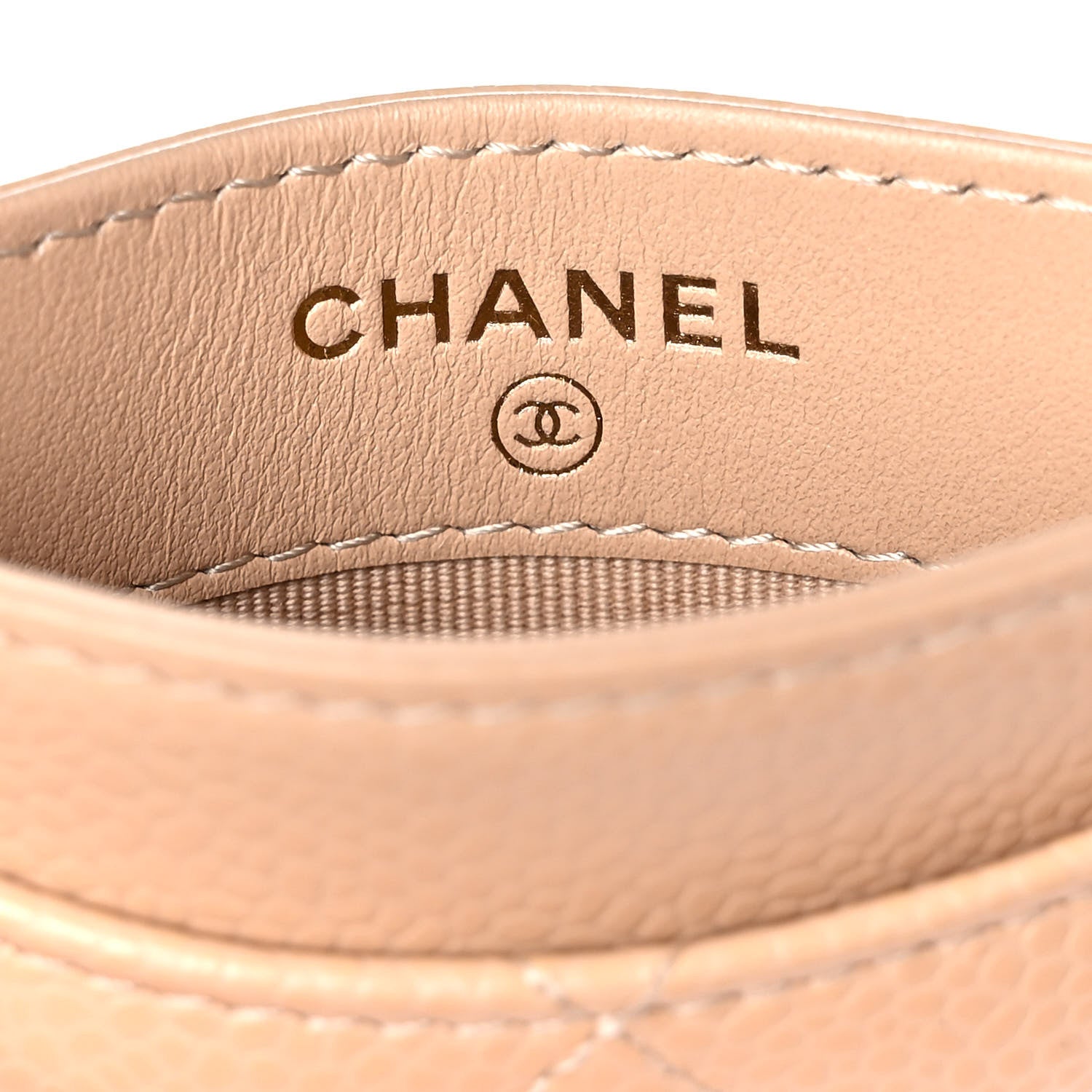 Chanel Caviar Quilted Card Holder Beige 6 of 9