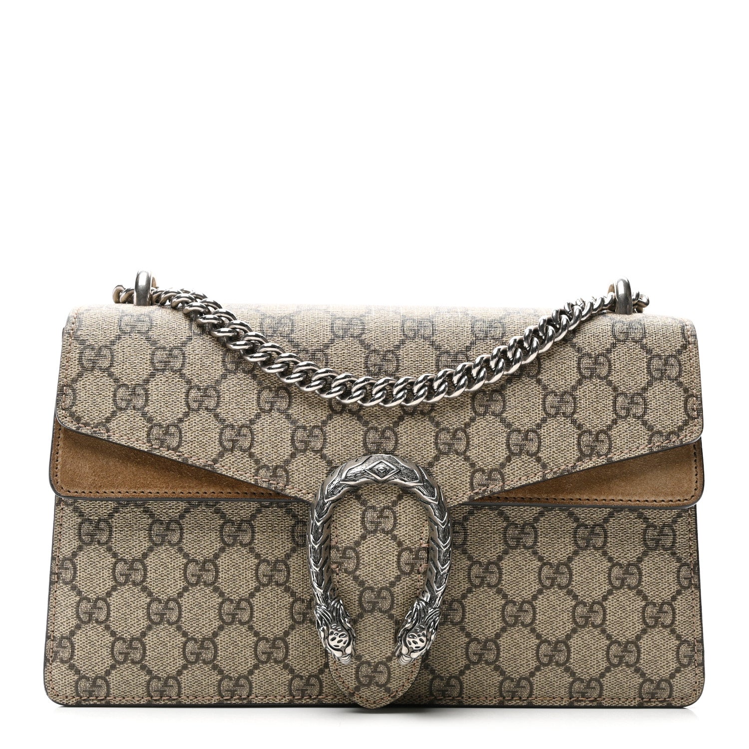 Gucci GG Supreme Monogram Small Dionysus Shoulder Bag Taupe 1 of 11