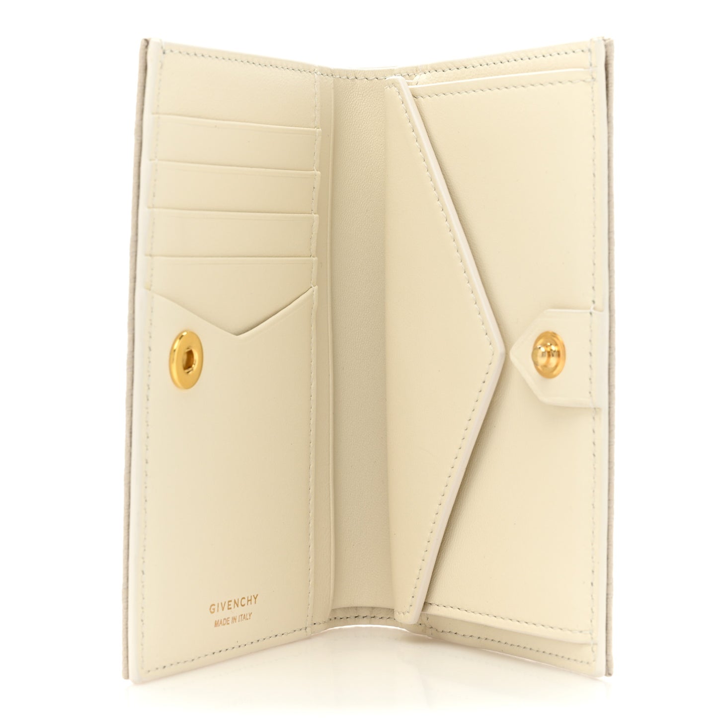 Embroidered Canvas 4G Logo G-Cut Bi-Fold Wallet Natural Beige