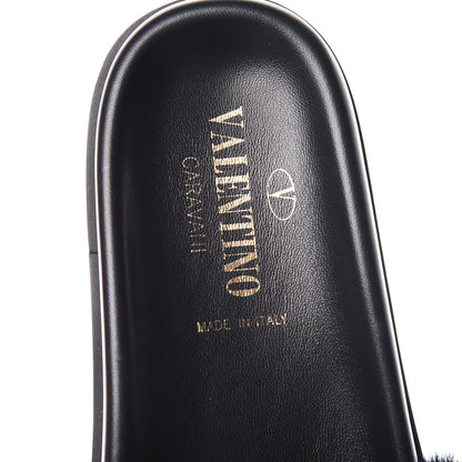 Valentino Garavani Mink Fur Rockstud Slide Sandals 38 Black 7 of 10