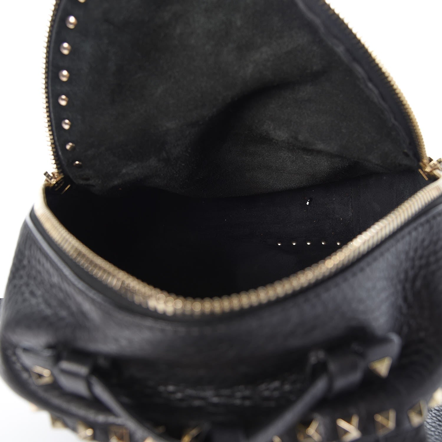 Valentino Garavani Grained Calfskin Medium Rockstud Backpack Black 5 of 6