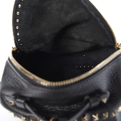 Valentino Garavani Grained Calfskin Medium Rockstud Backpack Black 5 of 8