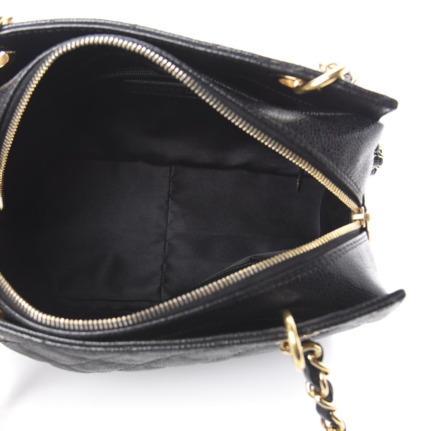Caviar Quilted Petit Timeless Tote PTT Black