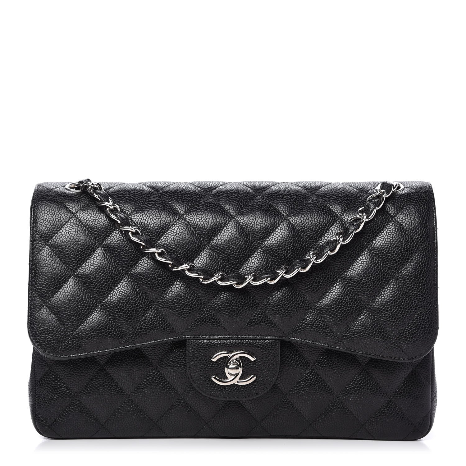 Chanel Caviar Quilted Jumbo Double Flap Black 1 of 10