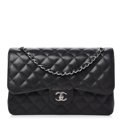 Chanel Caviar Quilted Jumbo Double Flap Black 1 of 10