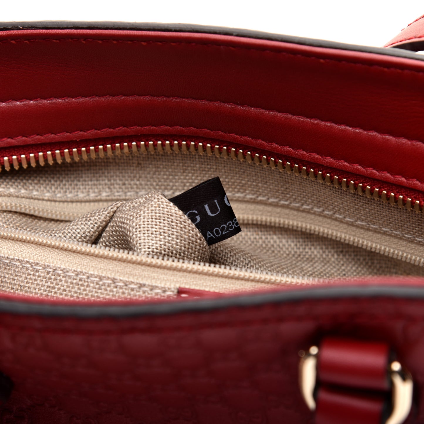 Microguccissima Small Bree Tote Red