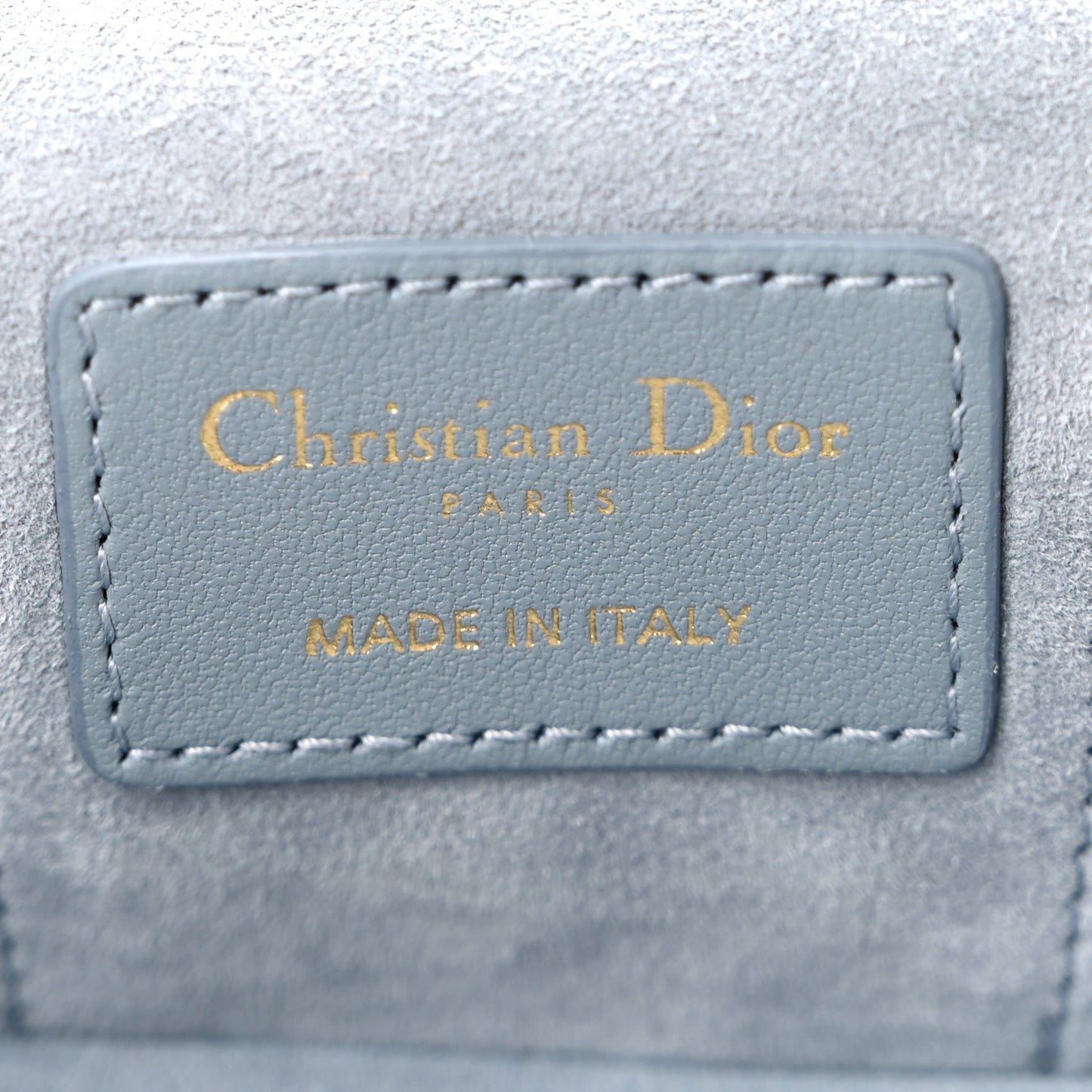 Lambskin Cannage Micro Lady Dior Vanity Case Cloud Blue