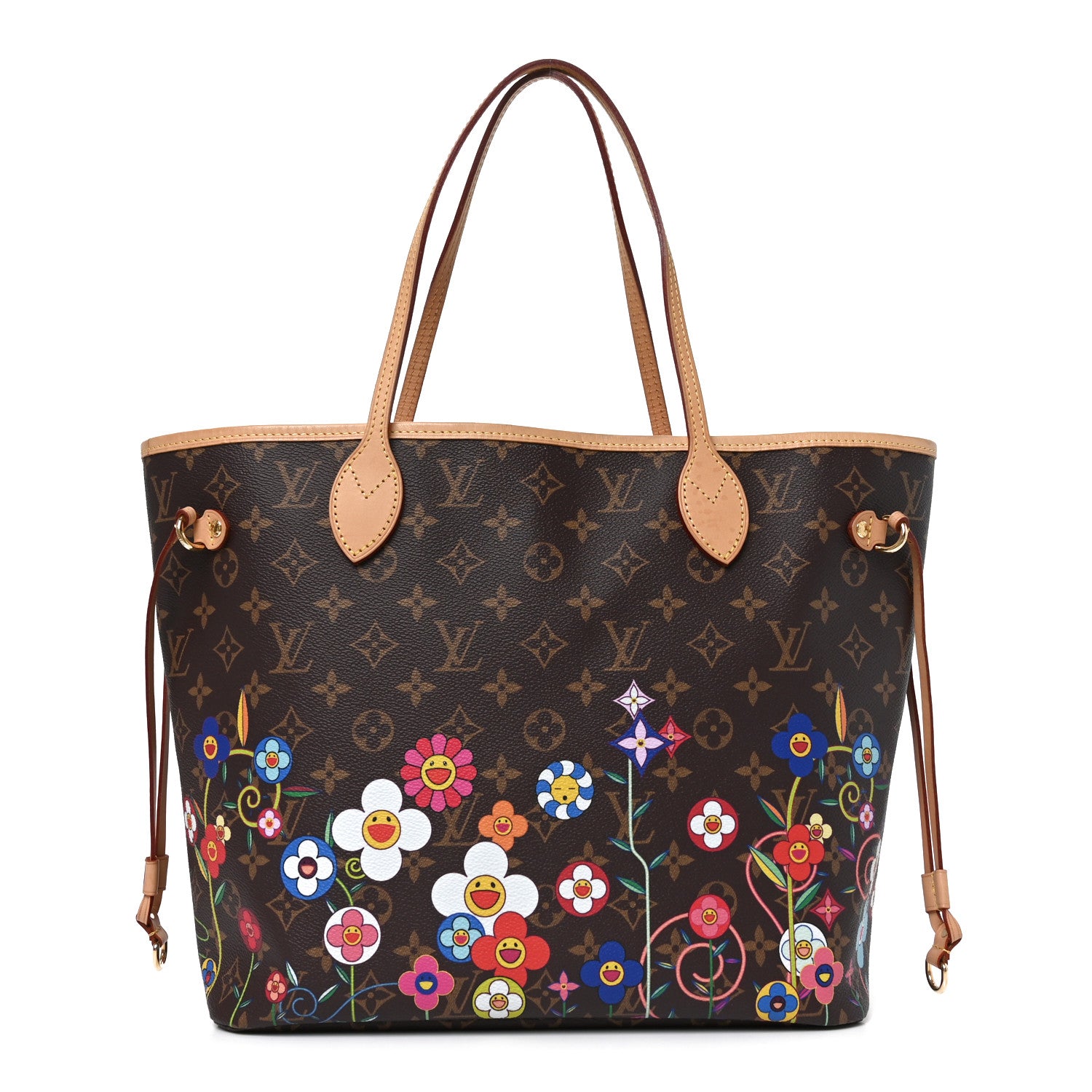Louis Vuitton LV X TM Monogram Flowers Neverfull MM 1 of 10