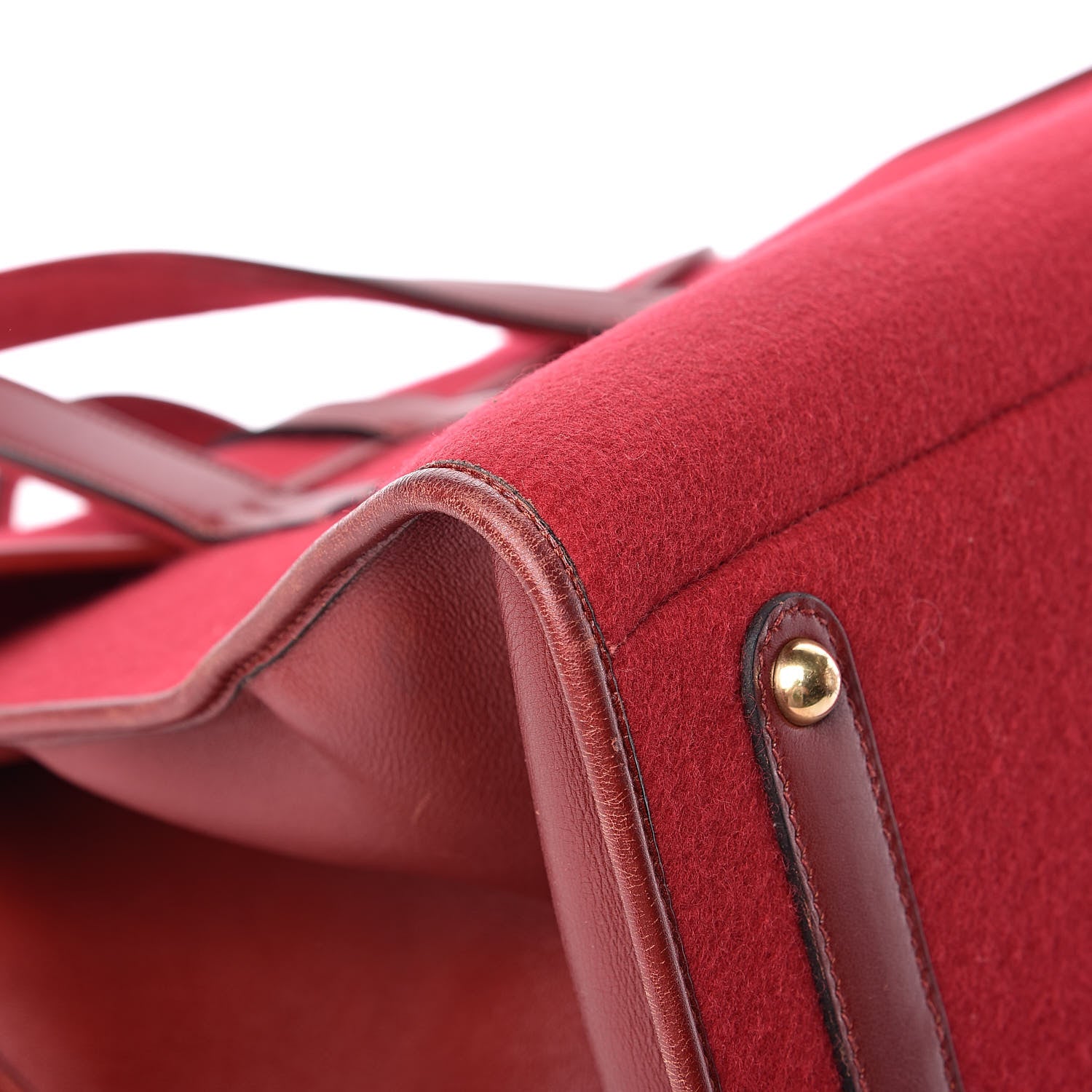 Hermes Felt Barenia Feu2Dou Rouge Vif Rouge H 10 of 12