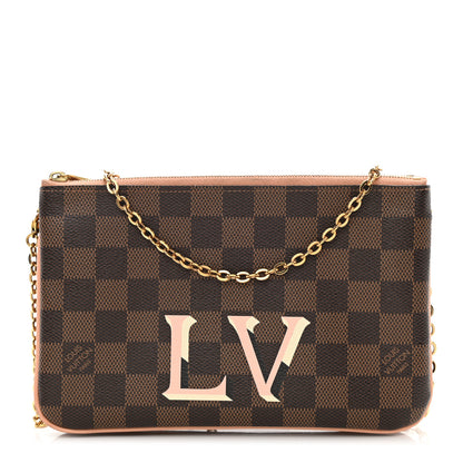 Louis Vuitton Damier Ebene Double Zip Pochette 1 of 11