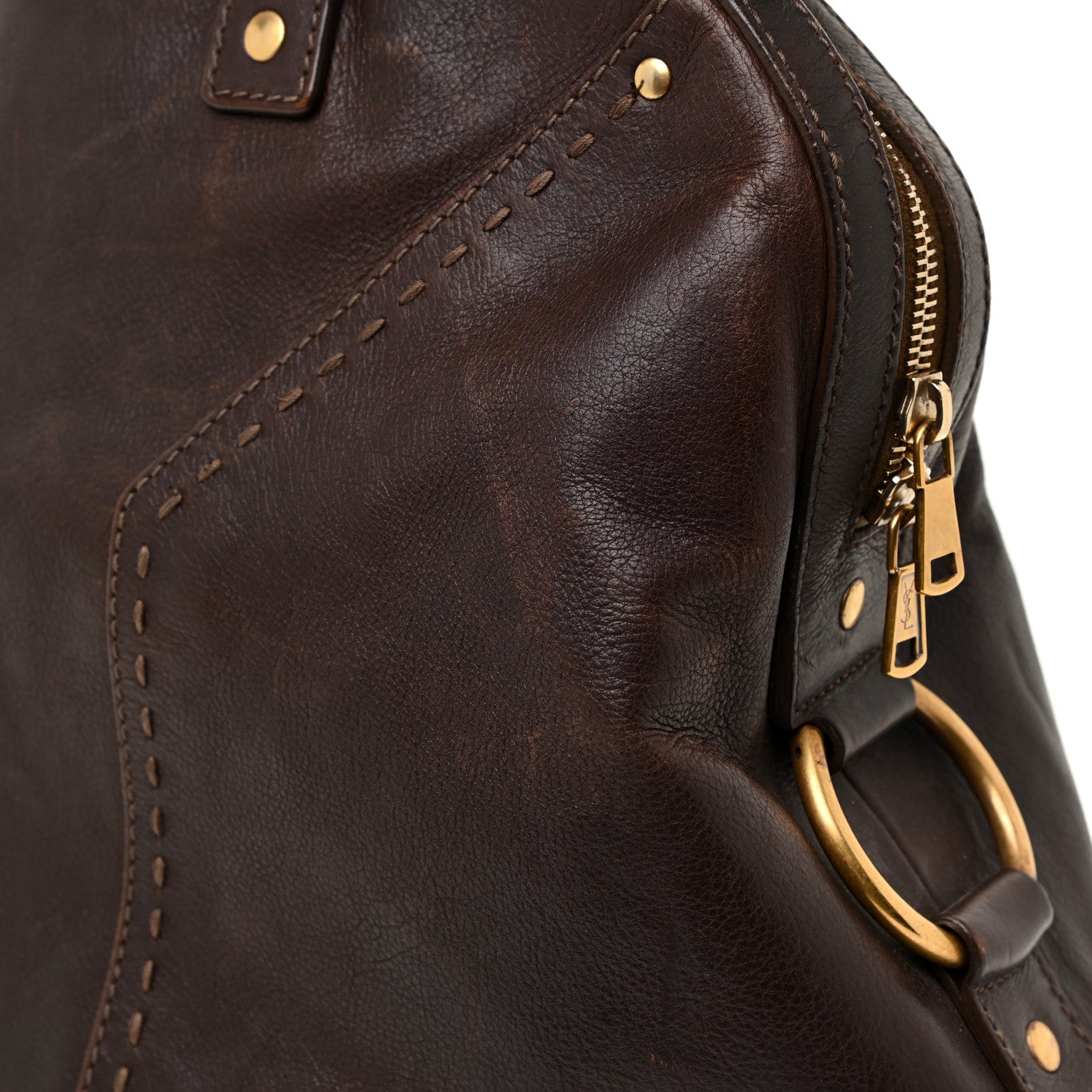 Saint Laurent Calfskin Oversized Muse Dark Brown 18 of 29