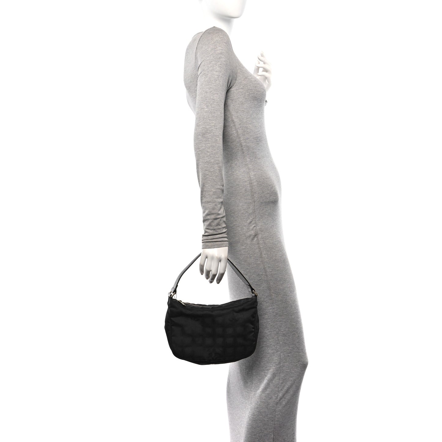 Nylon Travel Hobo Black