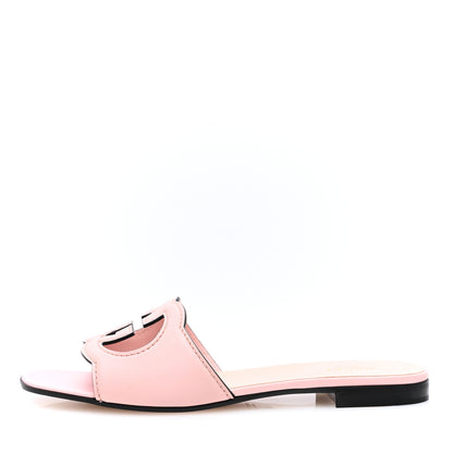 Gucci Cosmos Softy Calfskin Interlocking G Cut Out Slide Sandals 40 Pastel Pink 1 of 7