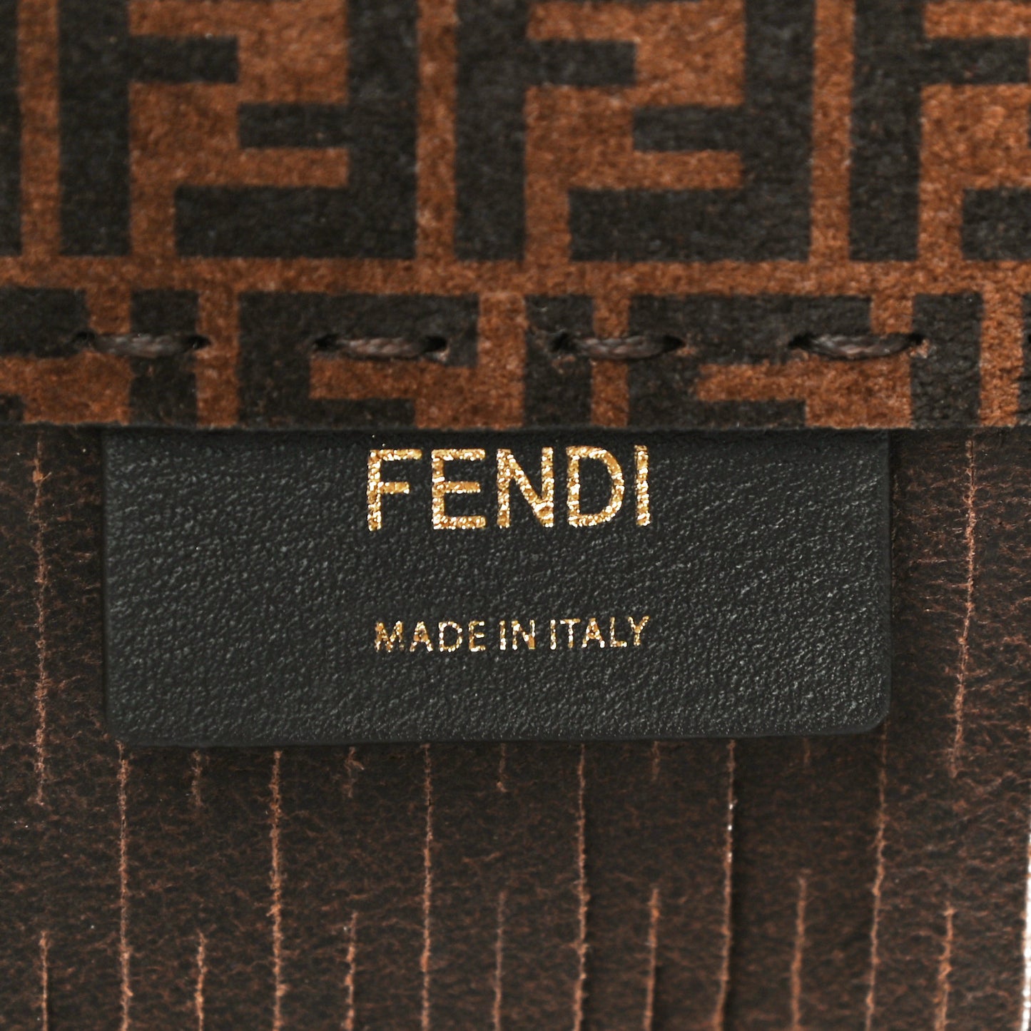 Suede Plexiglass FF Mesh Fendi Sunny Tote Bag Sigaro Moro