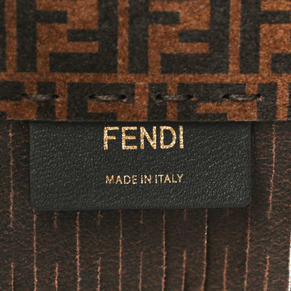 Fendi Suede Plexiglass FF Mesh Fendi Sunny Tote Bag Sigaro Moro 9 of 12