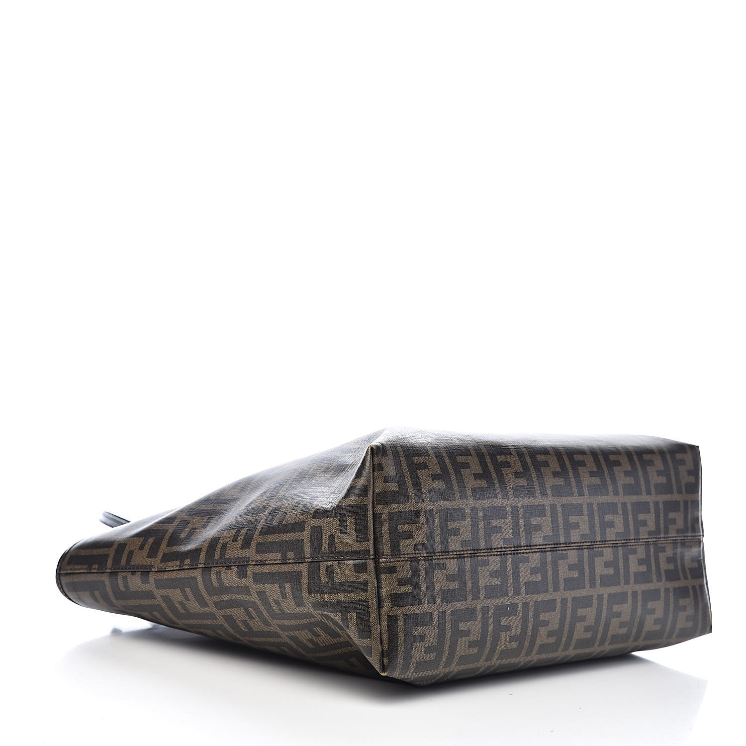 Fendi Zucca Spalmati Patent Baguette Print Medium Roll Tote Tobacco 4 of 14