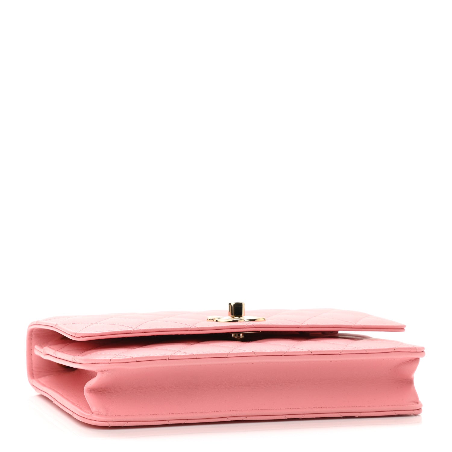 Chanel Lambskin Quilted Trendy CC Wallet On Chain WOC Pink 3 of 10