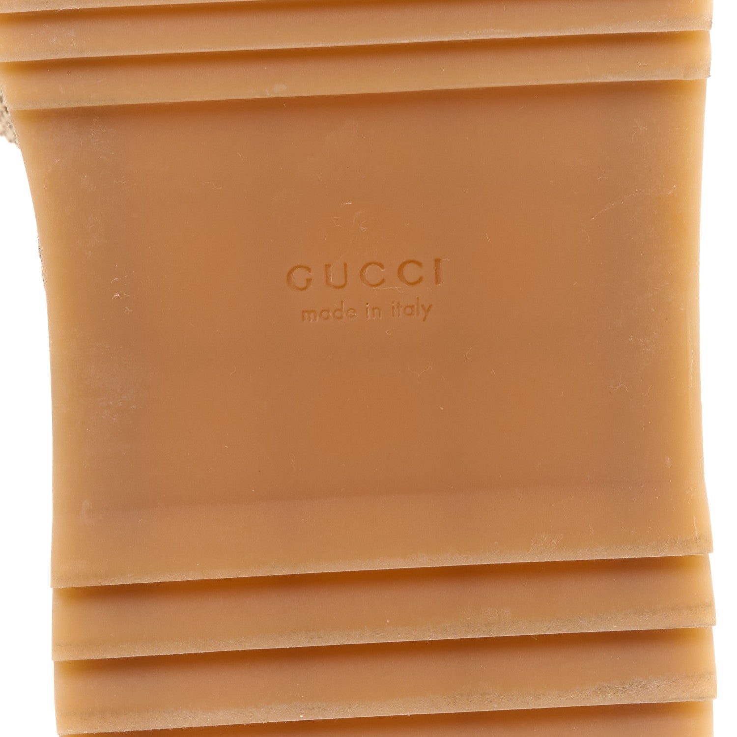 Gucci Monogram Maxi GG Angelina Platform 55mm Slide Sandals 36.5 Beige 7 of 9