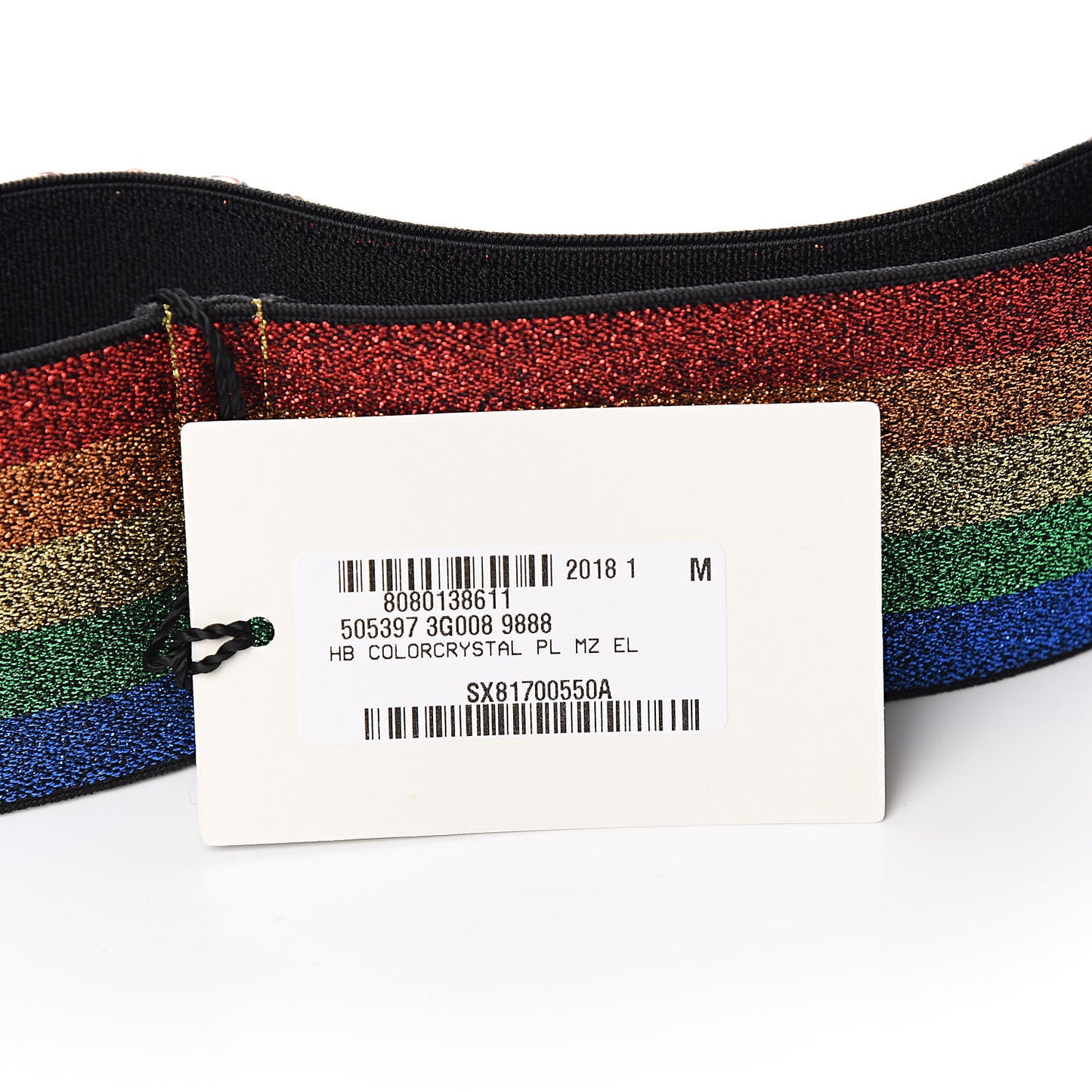Metallic Crystal Embellished Webby Headband 57 Rainbow