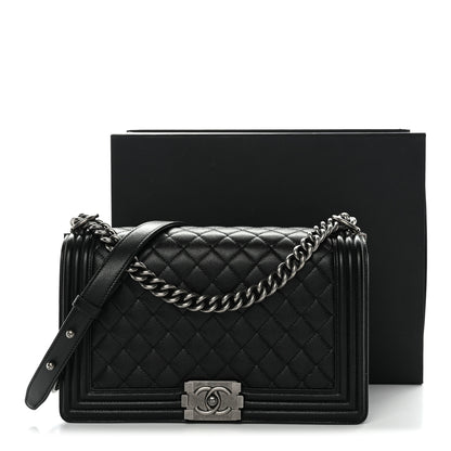 Chanel Caviar Quilted New Medium Boy Flap Black 12 of 12