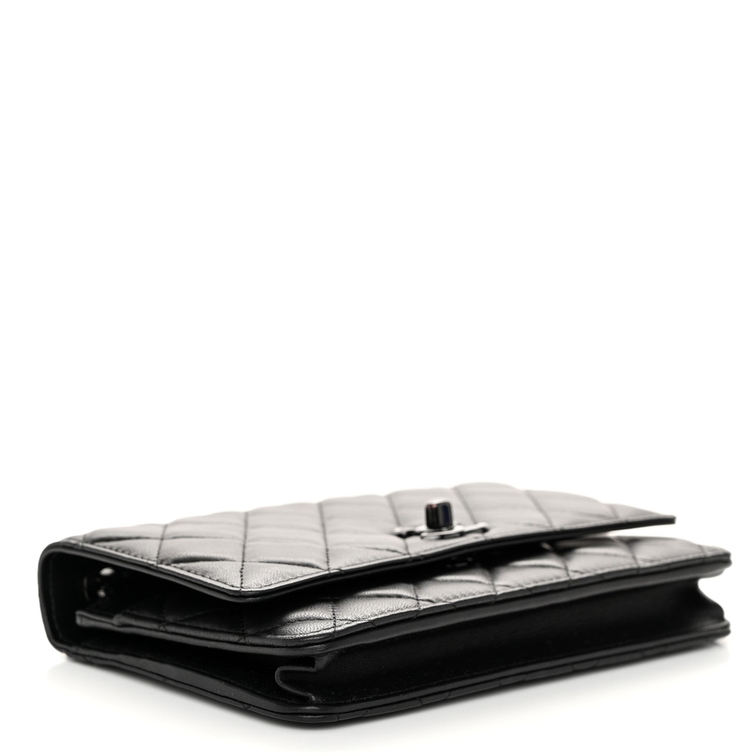 Chanel Lambskin Quilted Trendy CC Wallet On Chain WOC So Black 4 of 12