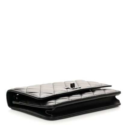 Chanel Lambskin Quilted Trendy CC Wallet On Chain WOC So Black 4 of 12