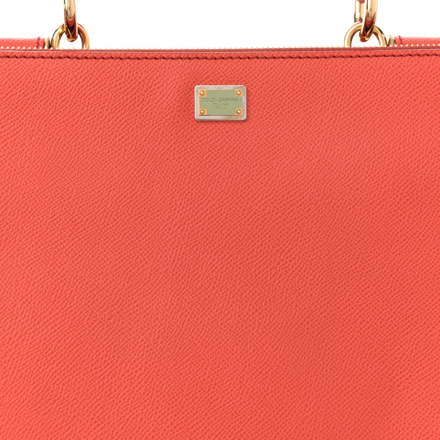 Dolce & Gabbana Dauphine Miss Sicily Double Zip Satchel Rosso Arancio 7 of 10