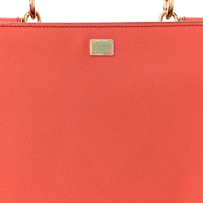 Dolce & Gabbana Dauphine Miss Sicily Double Zip Satchel Rosso Arancio 7 of 10