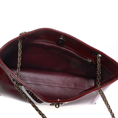 Chanel Patent Bijoux Chain Shoulder Bag Burgundy 5 of 7