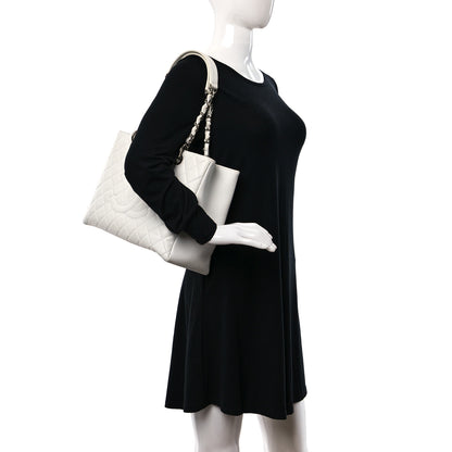 Chanel Caviar Quilted Grand Shopping Tote GST White 2 of 18