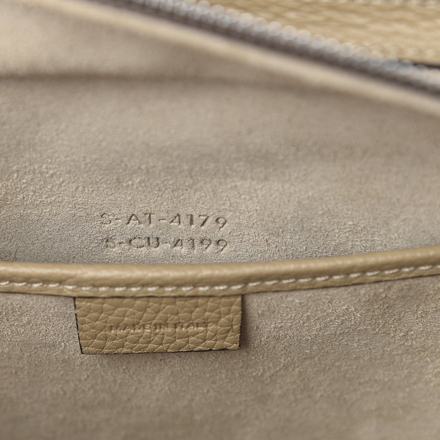 Drummed Calfskin Nano Luggage Dune