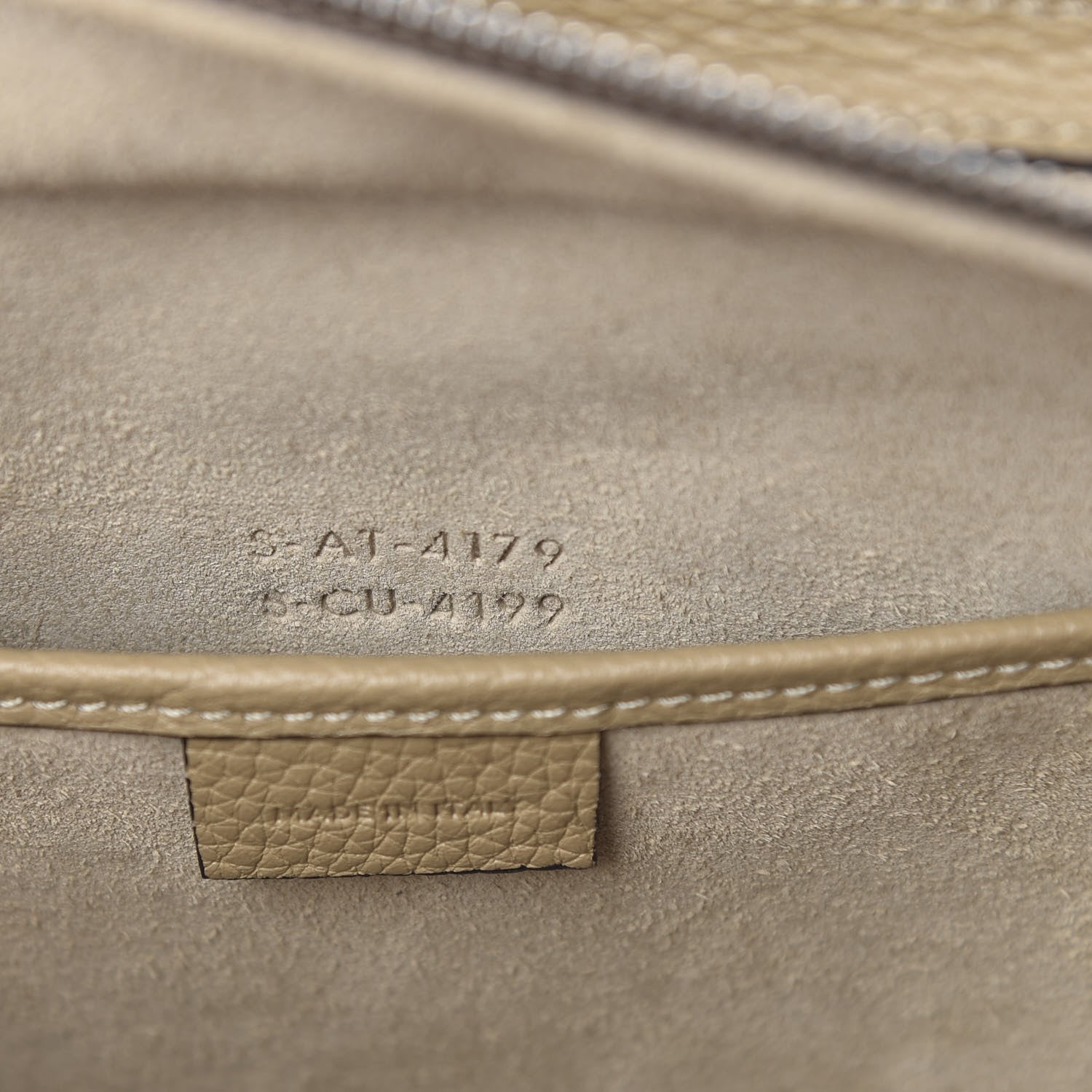 Celine Drummed Calfskin Nano Luggage Dune 8 of 12