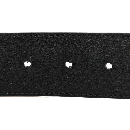 Gucci Textured Dollar Calfskin Nickel Double G 40mm Belt 85 34 Black 6 of 6