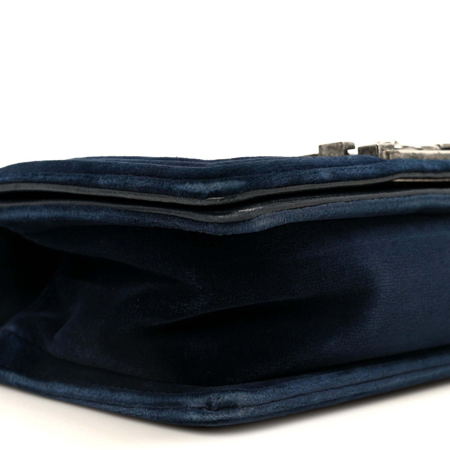 Chanel Velvet Quilted Small Boy Flap Blue 9 of 10