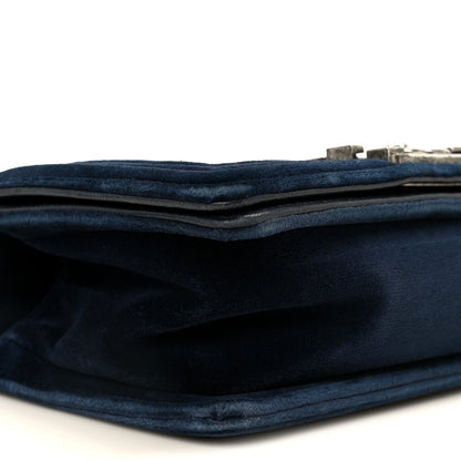 Chanel Velvet Quilted Small Boy Flap Blue 9 of 10