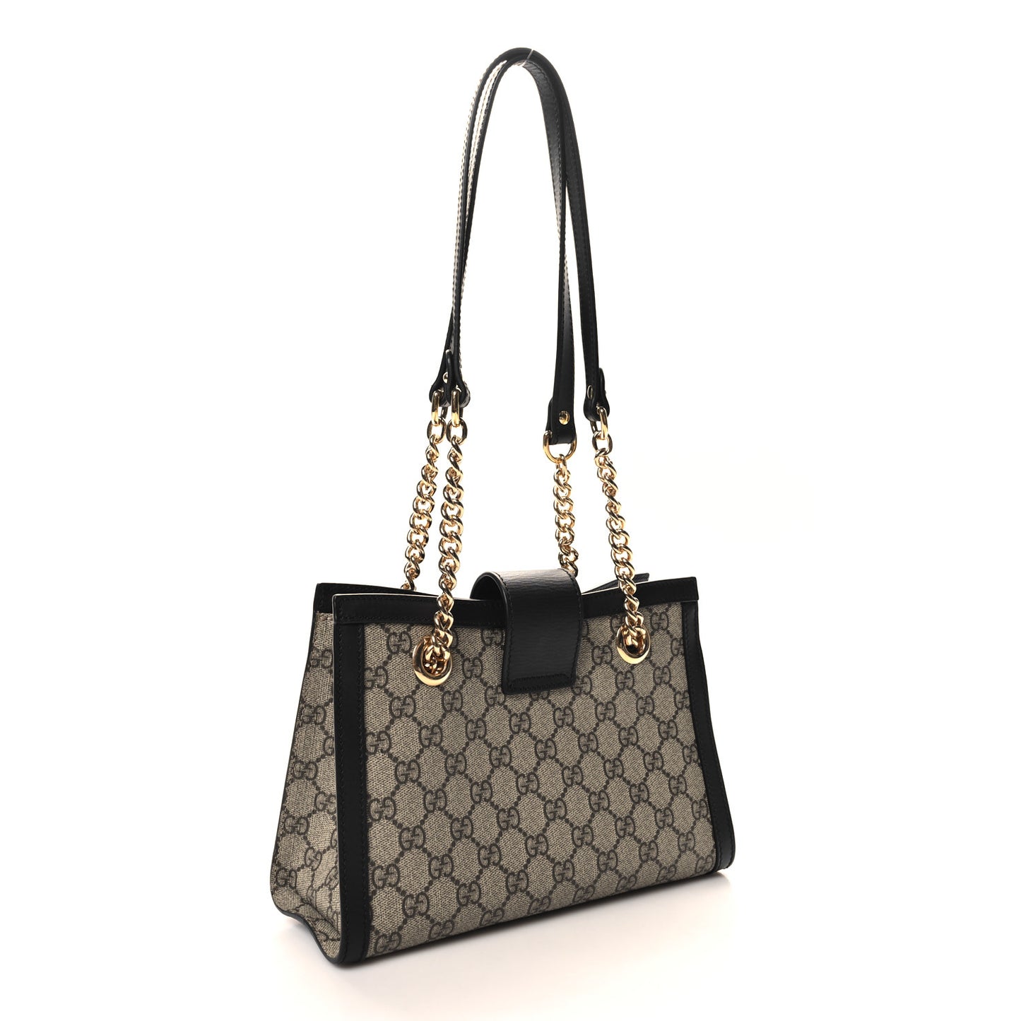 GG Supreme Monogram Small Padlock Tote Black