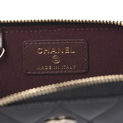 Chanel Caviar Quilted Key Holder Case Black 5 of 7