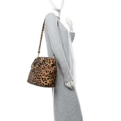 Prada Cavallino Leopard Print Medium Galleria Double Zip Tote Miele Moro 2 of 10